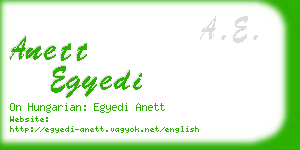 anett egyedi business card